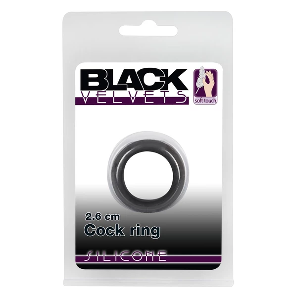 Black Velvets Cock Ring 2,6Cm - Elastyczny pierścień erekcyjny