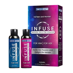 Swiss Navy Infuse 2in 1 Arousal Gel for Him &amp; Her 2 x 59 ml  - stimulačné gély pre páry