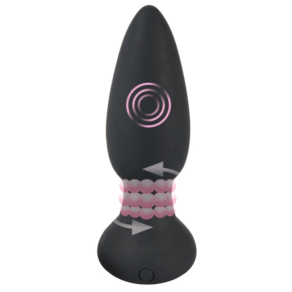 Black Velvets Rc Rotating &amp; Vi - Rotująco wibrujący korek analny