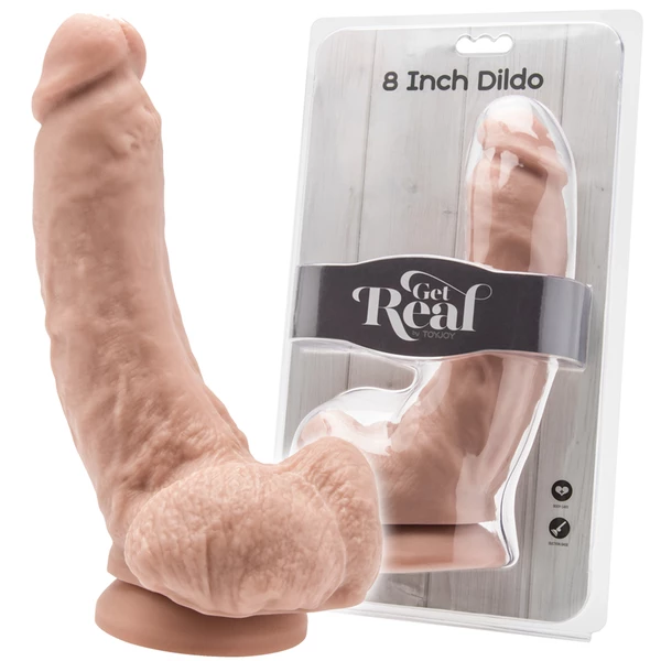 Get real 8'' - dildo na przyssawce, cielisty