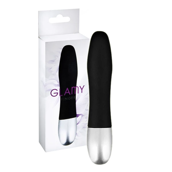 GlamyMini Finger Black - miniwibrator, czarny