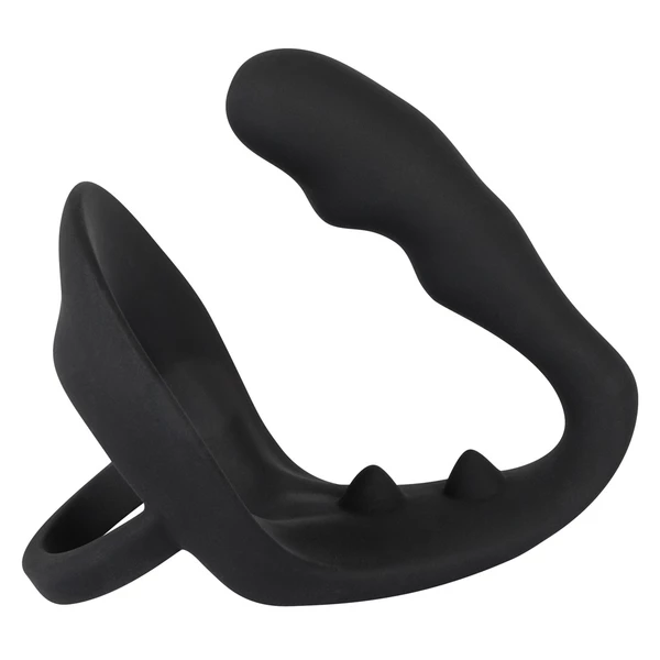 Black Velvets Ring + Plug - Pierścień erekcyjny z korkiem analnym