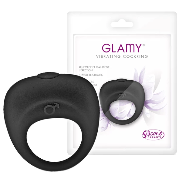 Glamy Vibrating Cockring - Wibrujący pierścień erekcyjny
