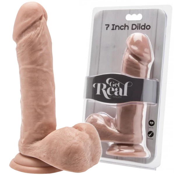 Get real 7'' - dildo na przyssawce, cielisty