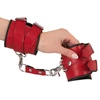 Bad Kitty Harness Set Red - Kajdanki z uprzężą