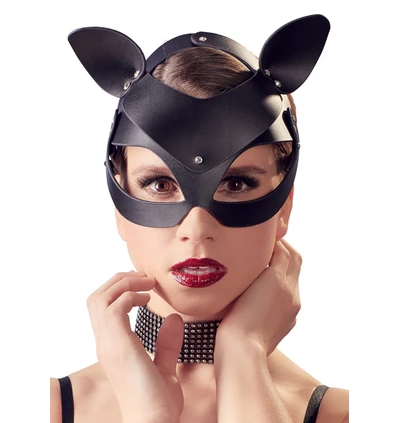 Bad Kitty Cat Mask Rhinestones - Maska BDSM na twarz