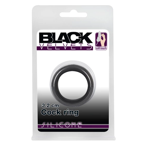Black Velvets Cock Ring 3,2Cm - Elastyczny pierścień erekcyjny