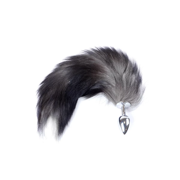 Boss Series Fox Tail Black Xxl - Korek analny z ogonkiem, czarny