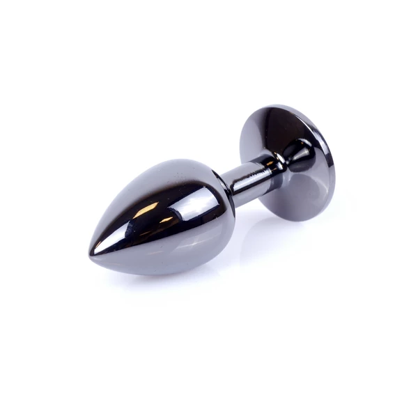 Boss Series Jewellery Dark Silver Black - Korek analny, czarny