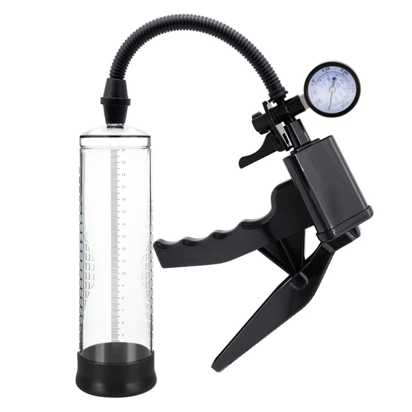 Boss Series Powerpump Pro 01 Clear - pompka powiększająca penisa z manometrem