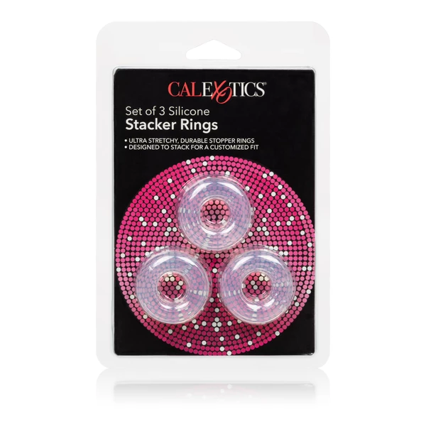CalExotics 3 Stacker Rings - Zestaw elastycznych pierścieni erekcyjnych