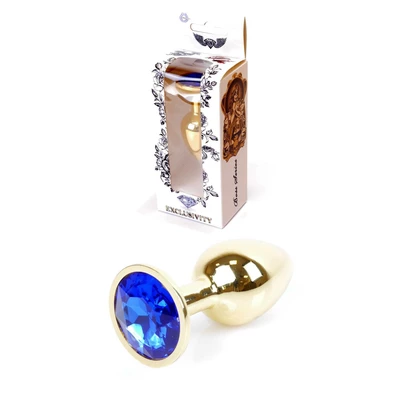 Boss Series Jewellery Gold Dark Blue  - Modrý análny kolík