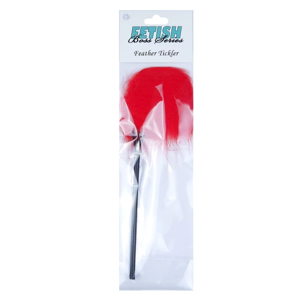 Boss Series Feather Tickler Red - Piórko do łaskotania, czerwone