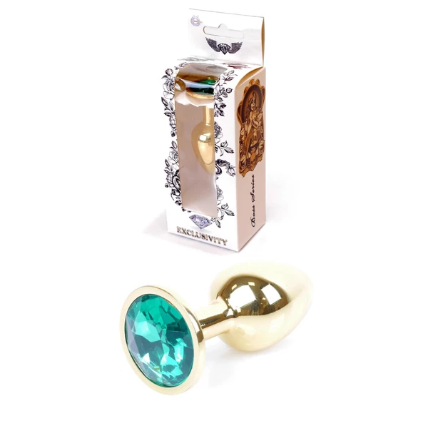 Boss Series Jewellery Gold Green  - Zelený análny kolík
