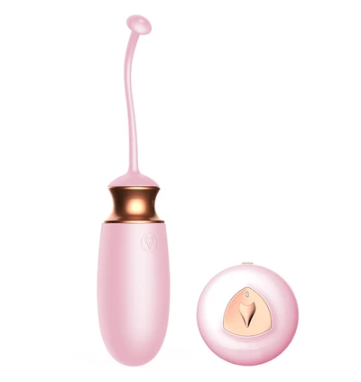 Boss Series Vibrating Silicone Love Egg 10 - Wibrujące jajeczko z podgrzewaniem i sterowaniem głosowym lub pilotem, różowe