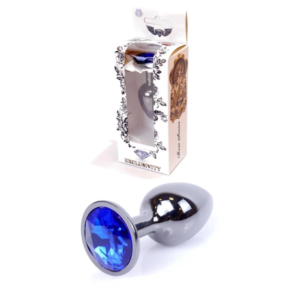 Boss Series Jewellery Dark Silver Dark Blue  - Modrý análny kolík