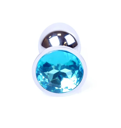 Boss Series Jewellery Silver Light Blue - Korek analny, błękitny
