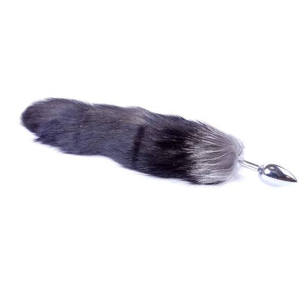 Boss Series Fox Tail Black Xxl - Korek analny z ogonkiem, czarny