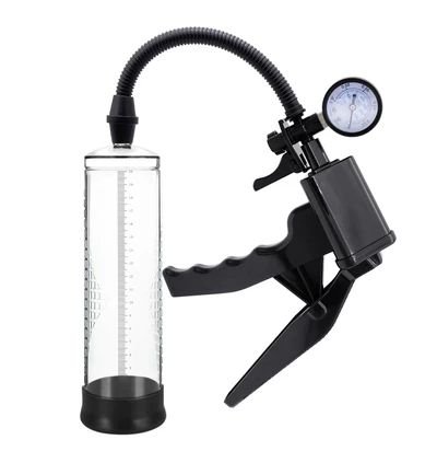 Boss Series Powerpump Pro 01 Clear - pompka powiększająca penisa z manometrem