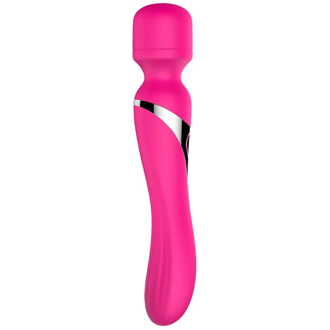 Boss Series Silicone Dual Massager 7 - Wibrator wand / klasyczny, różowy