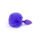 Boss Series Jewellery Silikon Plug Bunny Tail Purple  - Fialový análny kolík s chvostom