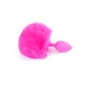 Boss Series Jewellery Silikon Plug Bunny Tail Pink  - Ružový análny kolík s chvostom