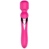 Boss Series Silicone Dual Massager 7 - Wibrator wand / klasyczny, różowy