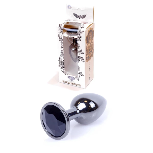 Boss Series Jewellery Dark Silver Black  - Análny kolík čierny