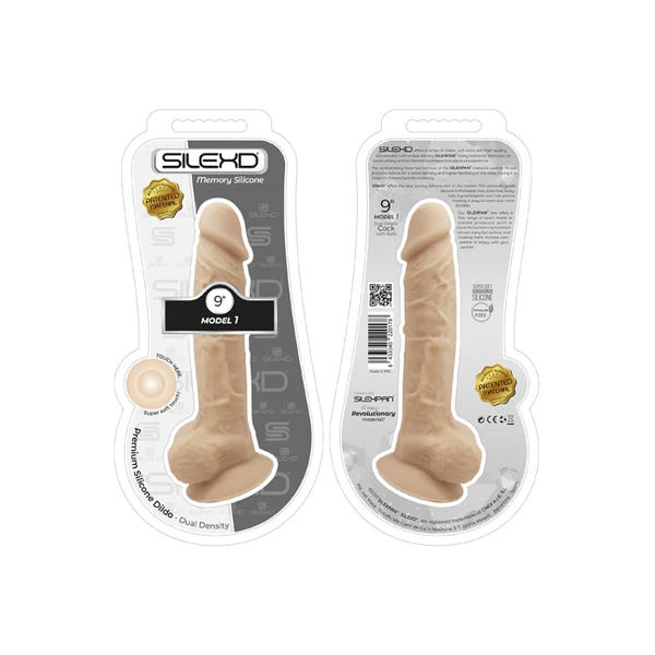 Cnex SD Model 1 - 9' Beige thermo - Dildo klasyczne termoaktywne, beżowe