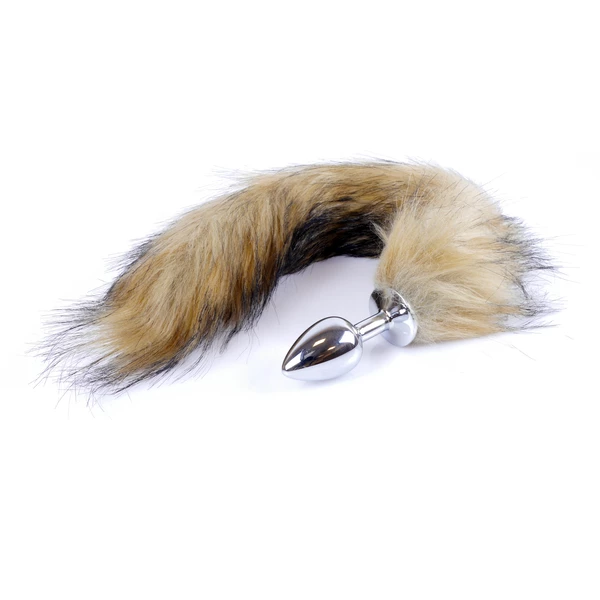Boss Series Fox Tail Brown Xl - Korek analny z ogonkiem, brązowy