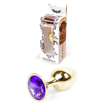 Boss Series Jewellery Gold Purple - Korek analny, fioletowy
