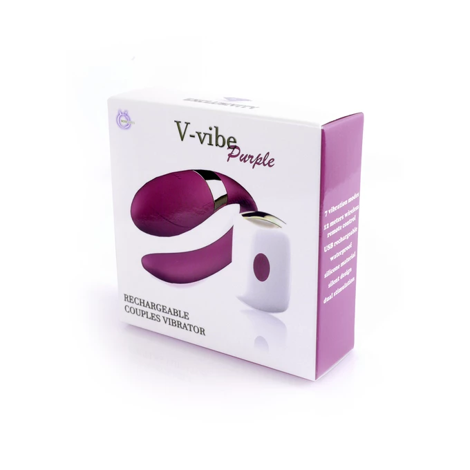 Boss Series V Vibe Purple - Wibrator dla par sterowany pilotem, fioletowy
