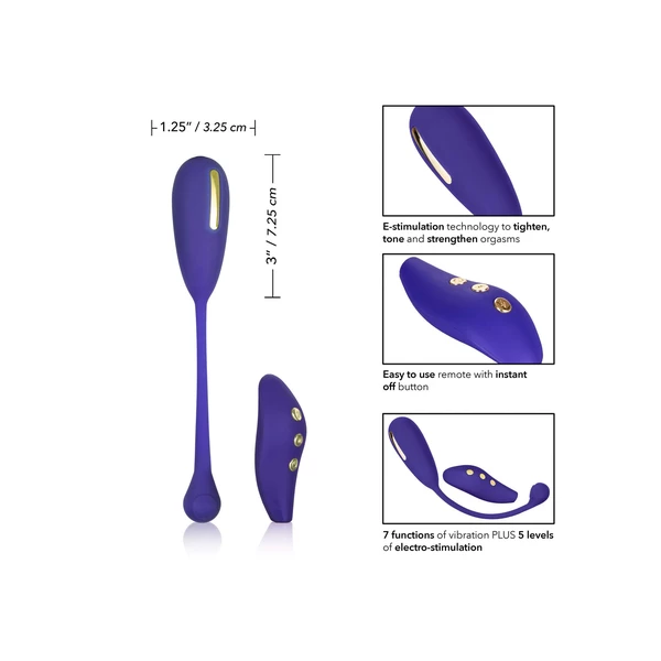 CalExotics Estim Remote Kegel Exerciser - Wibrująca kulka z elektrostymulacją