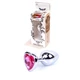 Boss Series Jewellery Silver Heart Pink  - Ružový análny kolík