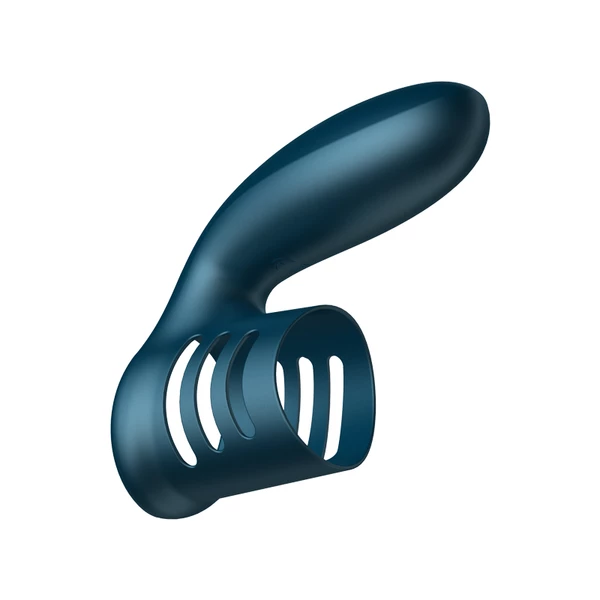 Boss Series Silicone Ring Blue - Wibrujący pierścień erekcyjny
