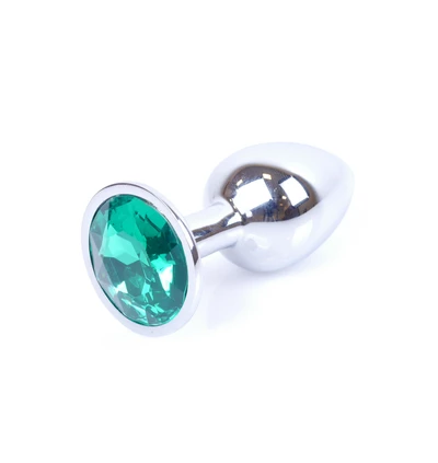 Boss Series Jewellery Silver Green - Korek analny, zielony