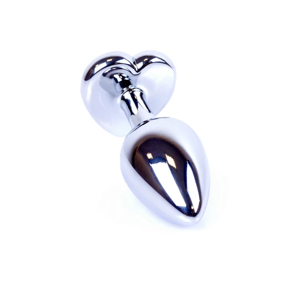 Boss Series Jewellery Silver Heart Pink - Korek analny, różowy