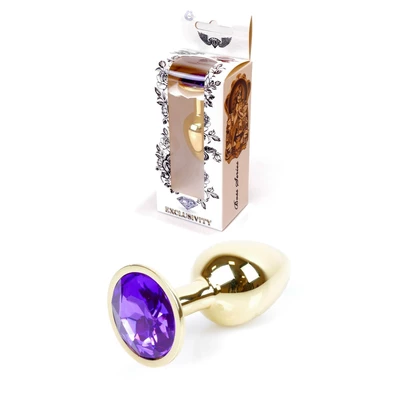 Boss Series Jewellery Gold Purple  - Análny kolík fialový