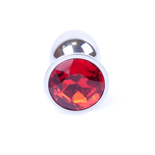 Boss Series Jewellery Silver Red - Korek analny, czerwony