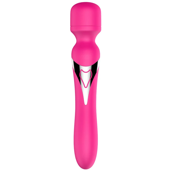 Boss Series Silicone Dual Massager 7 - Wibrator wand / klasyczny, różowy