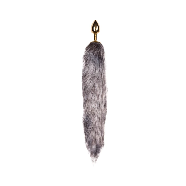 Easy Toys Fox tail 01 - Korek analny z ogonkiem, szary