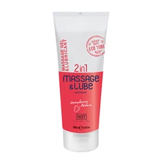 HOT Massage &amp; Glide Gel 2 In 1 200 Ml, Strawberry  - masážny gél