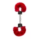 Easy Toys Furry Handcuffs Red - Kajdanki z futerkiem, czerwone