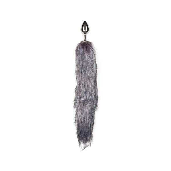 Easy Toys Fox tail 02 - Korek analny z ogonkiem, ciemnoszary