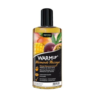 JoyDivision Warmup Mango + Maracuya, 150 Ml - Rozgrzewający olejek do masażu, mango