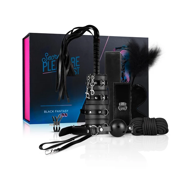 Easy Toys Secret Pleasure Chest Black - Zestaw bdsm
