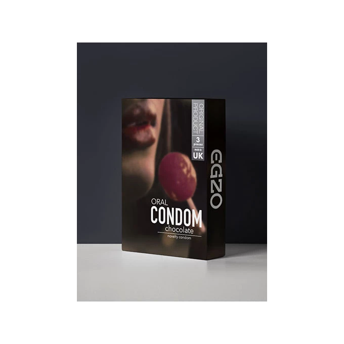 EGZO Oral Condom Chocolate 3Pc - Prezerwatywy smakowe 3 szt