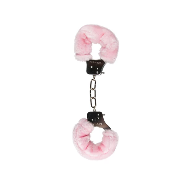 Easy Toys Furry Handcuffs Pink - Kajdanki z futerkiem, Różowe