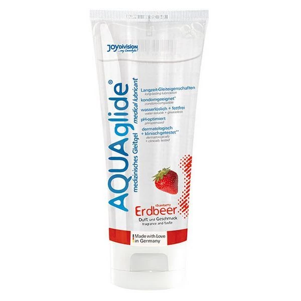 JoyDivision Aquaglide Strawberry 100Ml - Lubrykant na bazie wody, truskawkowy