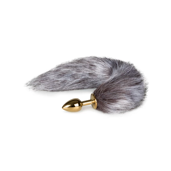 Easy Toys Fox tail 01 - Korek analny z ogonkiem, szary